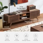 mopio Ensley 59" Walnut TV Stand for 55/60/65 inch TV - Image 4